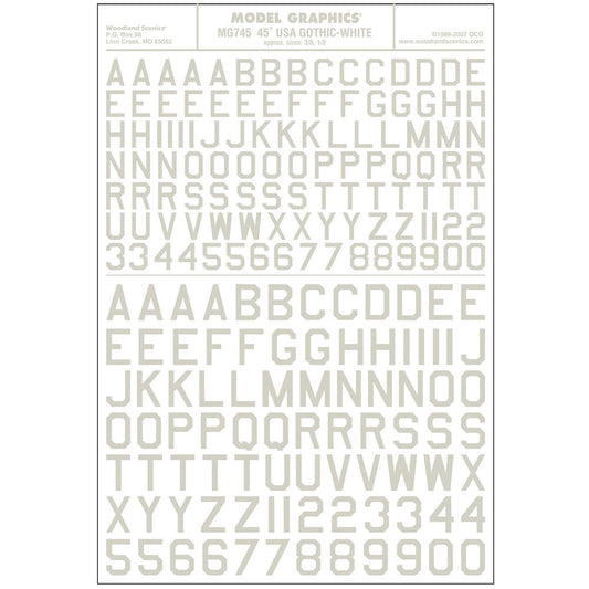 Woodland Scenics MG745 45° USA Gothic White 3/8,1/2