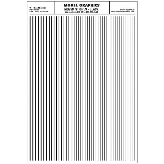 Woodland Scenics MG759 Stripes Black
