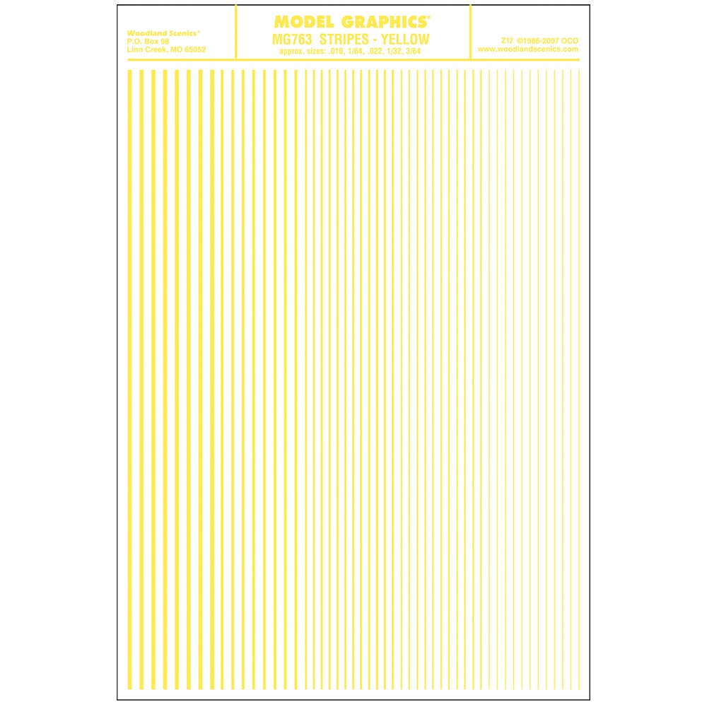 Woodland Scenics MG763 Stripes Yellow
