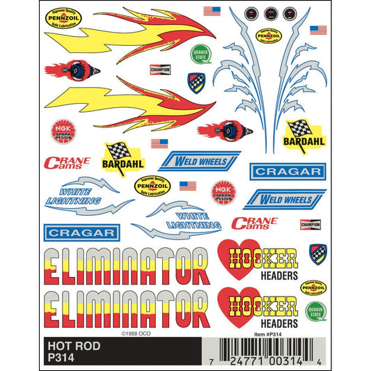 Pinecar Hot Rod Dry Transfer WP314