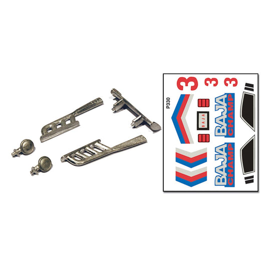 Pinecar Baja Champ Custom Parts with Decals WP330