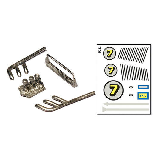 Pinecar Street Rod Custom Parts with Decals WP333