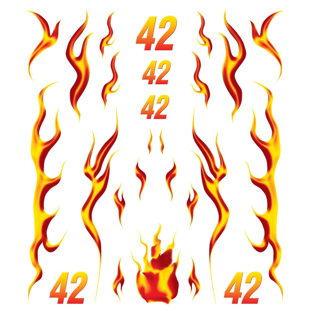 Pinecar Blazin' Flames Dry Transfer WP4008
