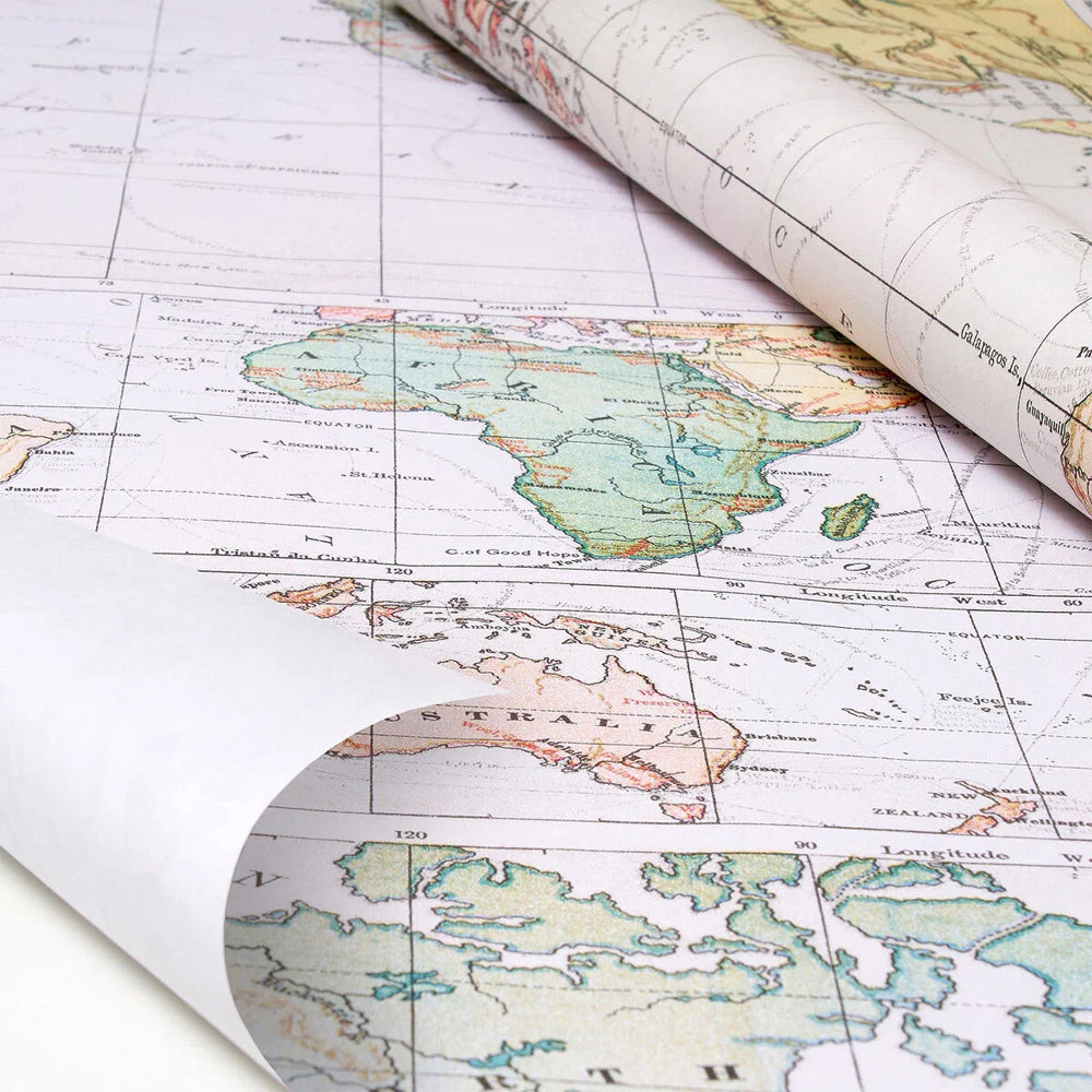 Legami Wrapping Paper 2m Roll - Map