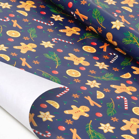 Legami Christmas Wrapping Paper 2m Roll - Gingerbread
