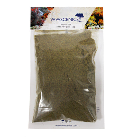 WWScenics WSG1039 1mm Static Grass Patchy 50g