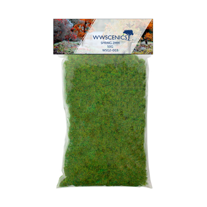 WWScenics Refill 500ml 2mm Spring 50g Model Rail Scenics G2-003
