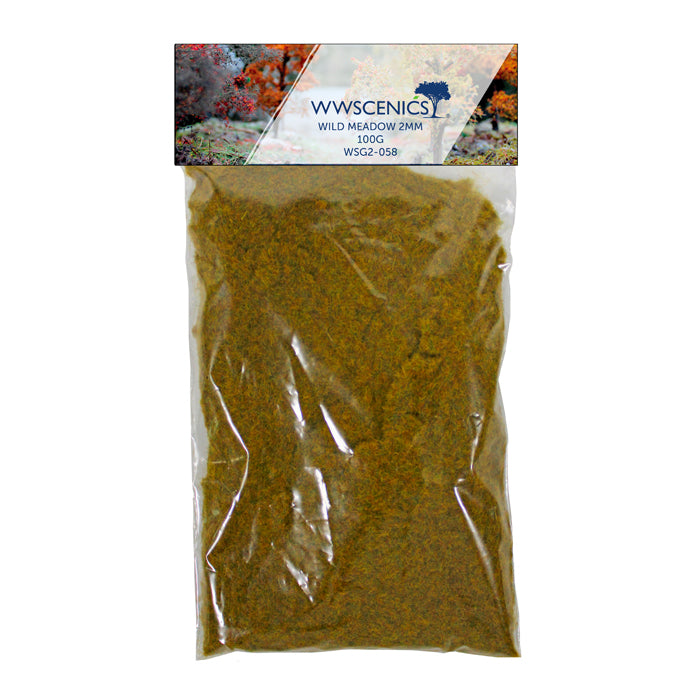 WWScenics Refill 1000ml 2mm Wild Meadow Static Grass - 100g Rail Scenics G2-058
