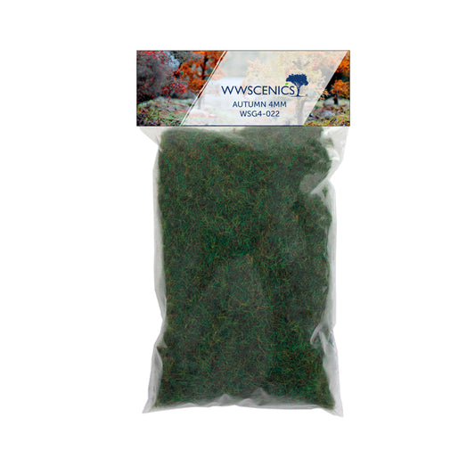 WWScenics Refill 1000ml 4mm Autumn Static Grass - 100g Model Rail Scenics G4-022