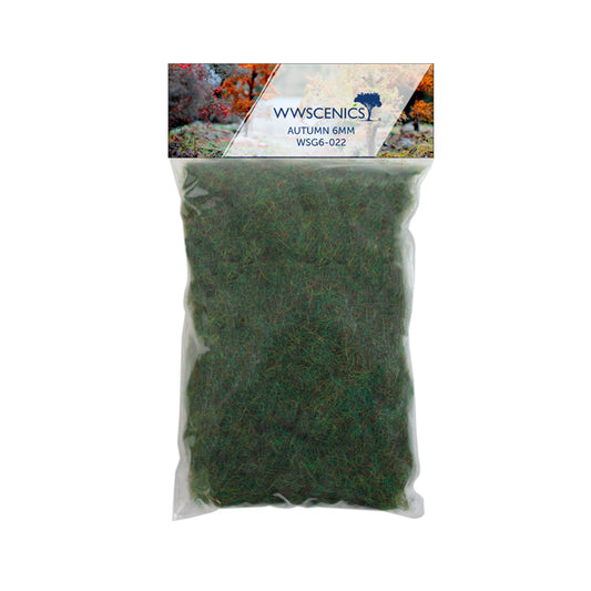 WWScenics Refill 1000ml 6mm Autumn Static Grass - 100g Model Rail Scenics G6-022