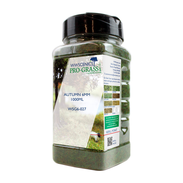 WWScenics 6mm Autumn Static Grass - 1000ml Canister Model Rail Scenics G6-027