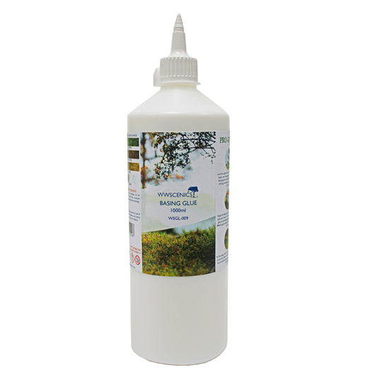 WWScenics Static Grass Basing Glue 1000ml Model Rail Scenics GL-009