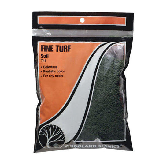 Woodland Scenics T41 Soil Fine Turf Bag Scenic Brush Foliage Landscaping