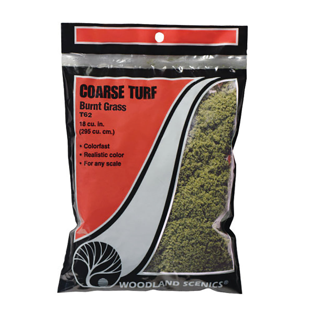 Woodland Scenics T62 Burnt Grass Coarse Turf Bag Scenic Brush Foliage Landscaping