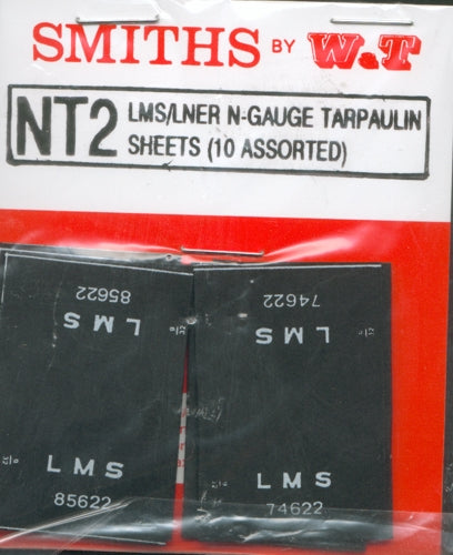W&T / Smiths NT2 LMS/LNER 1923/47 Tarpaulins N Gauge