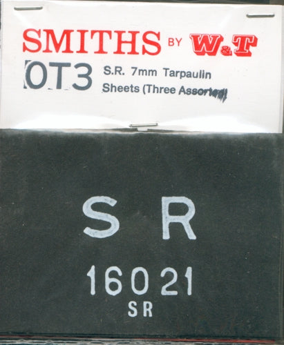 W&T / Smiths OT3 SR 1923/47 Tarpaulins O Gauge