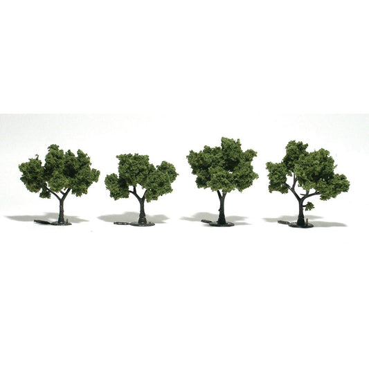 Woodland Scenics TR1503 2"-3" Ready Made Light Green (4/Pk)