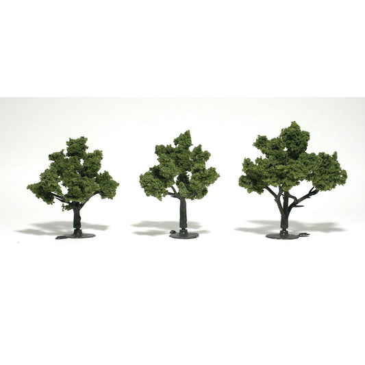Woodland Scenics TR1506 3"-4" Ready Made Light Green (3/Pk)