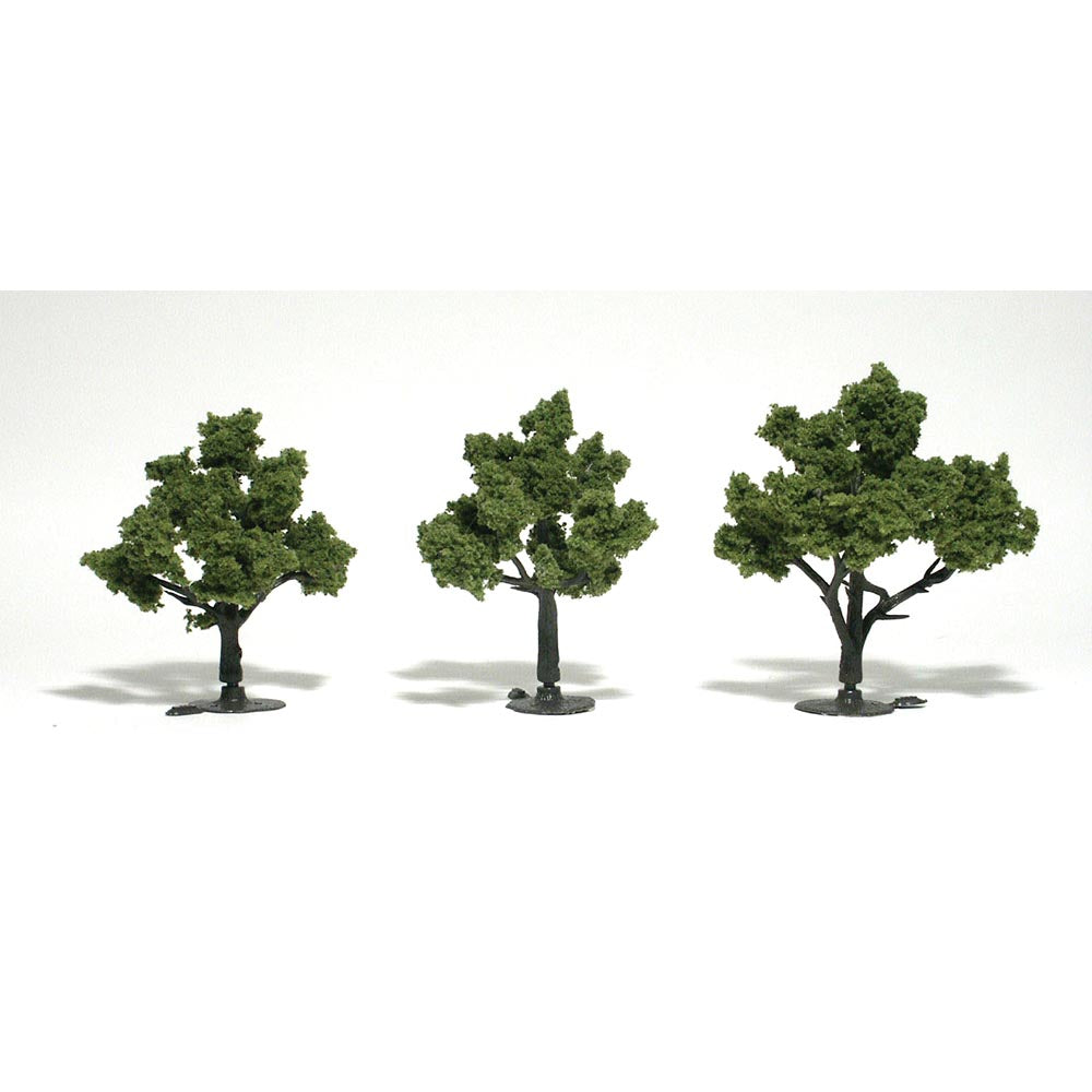 Woodland Scenics TR1506 3"-4" Ready Made Light Green (3/Pk)