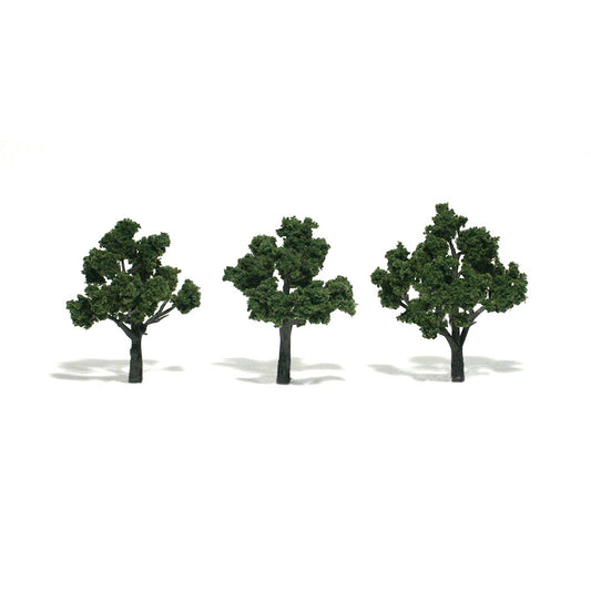 Woodland Scenics TR1507 3"-4" Ready Made Medium Green (3/Pk)