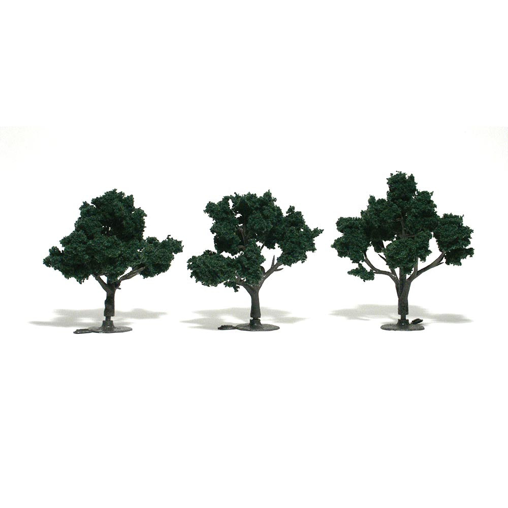 Woodland Scenics TR1508 3"-4" Ready Made Dark Green (3/Pk)