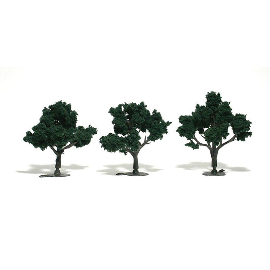 Woodland Scenics TR1508 3"-4" Ready Made Dark Green (3/Pk)
