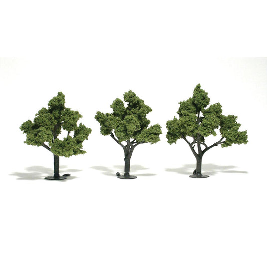 Woodland Scenics TR1509 4"-5" Ready Made Light Green (3/Pk)