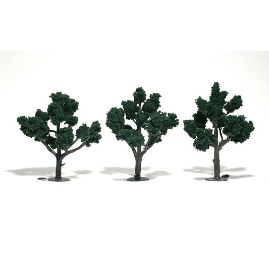 Woodland Scenics TR1511 4"-5" Ready Made Dark Green (3/Pk)
