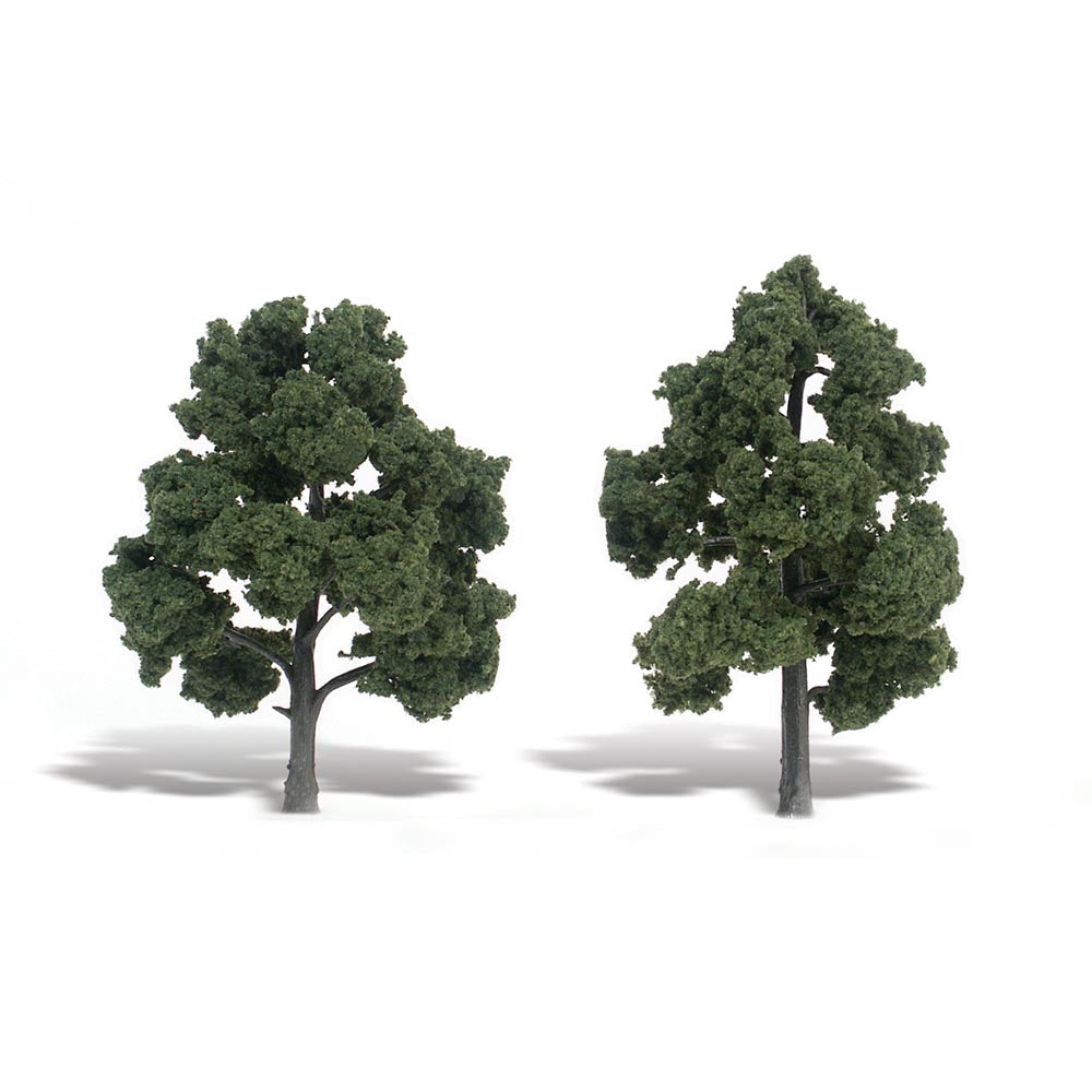 Woodland Scenics TR1513 5"-6" Ready Made Medium Green (2/Pk)