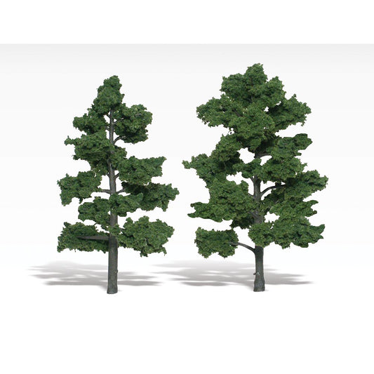 Woodland Scenics TR1516 6"-7" Ready Made Medium Green (2/Pk)