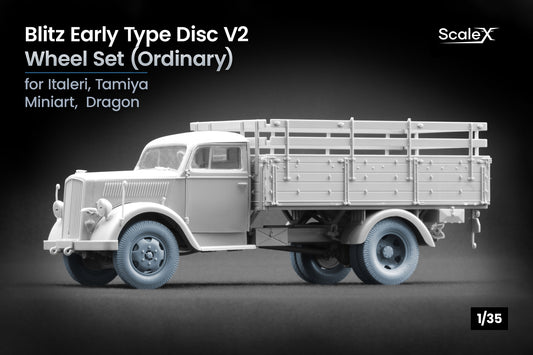 ScaleX Blitz Early Type Disc V2 Ordinary Wheel Set For 1:35 Model Kits