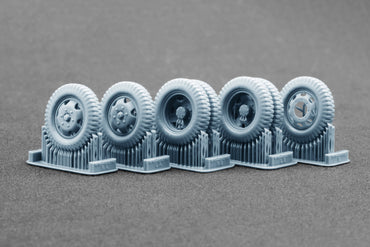 ScaleX Blitz Early v1 Weighted Wheel Set for Italeri, Tamiya 1:48 Model Kits