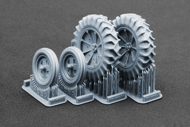 ScaleX Fordson N Tractor v1 Ordinary Wheel Set For Miniart 1:35 Model Kits