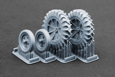 ScaleX Fordson N Tractor v1 Weighted Wheel Set For Miniart 1:35 Model Kits