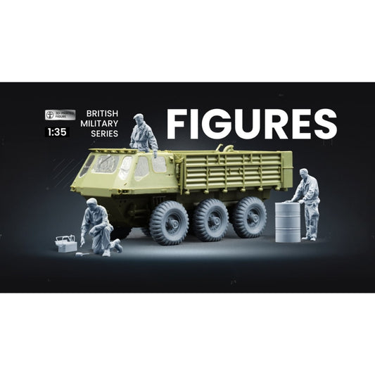 ScaleX British Military Figure Bundle for 1:35 Airfix Stalwart Kits - 3 Figures