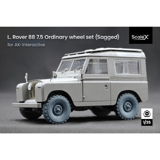ScaleX L Rover 88 7.5 Big Sagged Wheel Set for AK 1:35 Model Kits