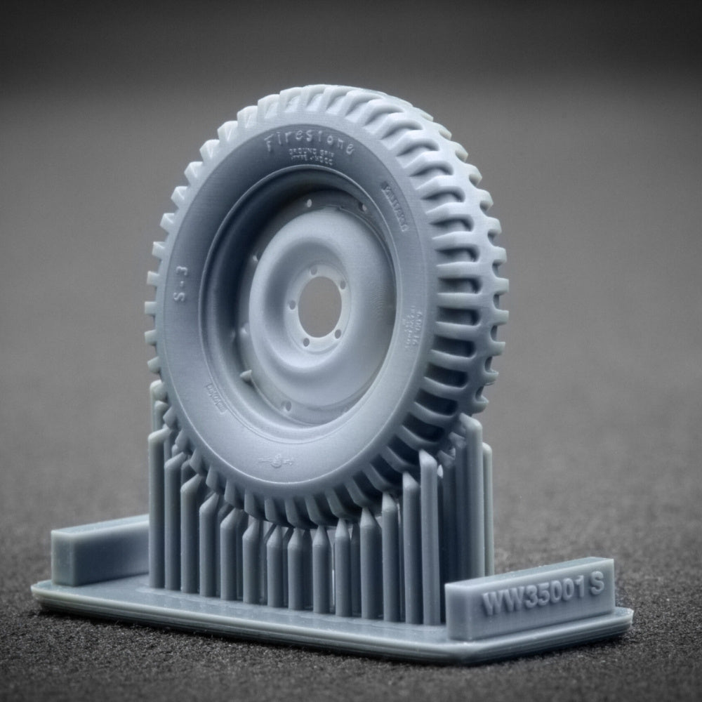 ScaleX US Willys MB Jeep Sagged Wheel Set for 1:35 Model Kits