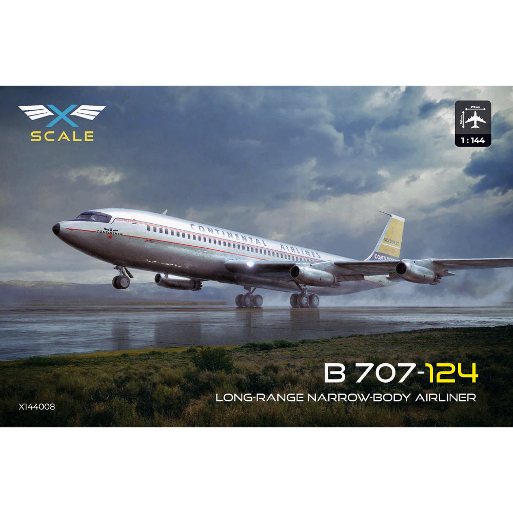 X-Scale 144008 Continental Airlines Golden Jet Boeing 707-120 1:144 Model Kit