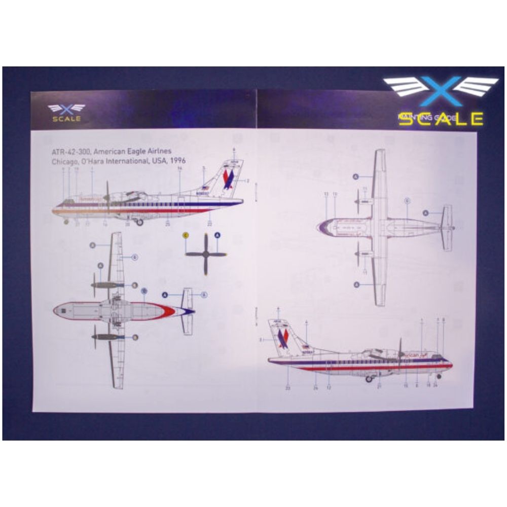 X-Scale ATR-42-300 American Eagle Passanger Airliner 1:144 Model Kit X144DC8