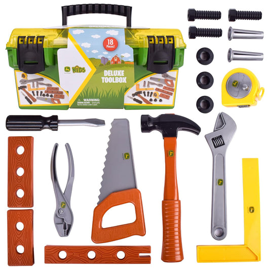 John Deere Tool Box - 18pc Deluxe Construction Playset