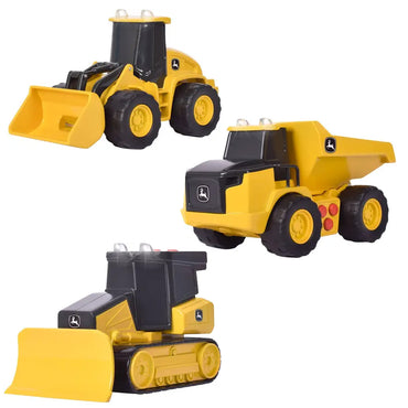 John Deere Kids Mini Construction Vehicles w/Sound & Lights - Assorted TOMY