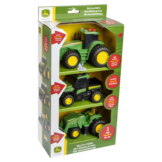 John Deere Kids Farm Vehicles 3-Pack w/Sound & Lights TOMY