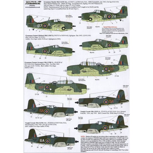 Xtradecal 48102 US Aircraft in the FAA Pt 1 Yanks w/Roundels 1:48 Decal Set