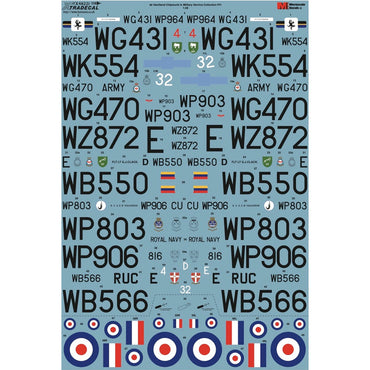 Xtradecal Military Service Part 1 Decal for 1:48 AirFix de Havilland Chipmunk