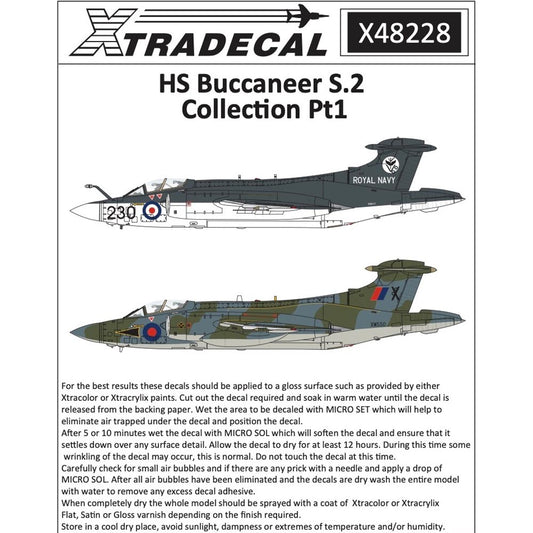 Xtradecal Blackburn Buccaneer S.2 Collection Part 1 1:48 Aircraft Decals X48228