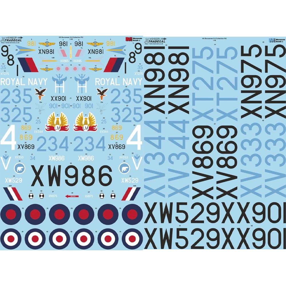 Xtradecal Blackburn Buccaneer S.2 Collection Part 2 1:48 Aircraft Decals X48229
