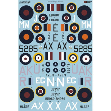 Xtradecal 48239 Hawker Hurricane Mk.IIc Trop Collection 1:48 Model Kit Decal Set