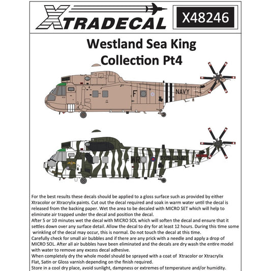 Xtradecal 48246 Westland Sea King Collection Pt.4 1:48 Model Kit Decal Set