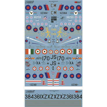 Xtradecal X48254 BAC/SEPECAT Jaguar GR.1/GR.1A 1:48 Decal Collection Pt.1