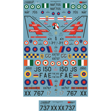 Xtradecal X48255 BAC/SEPECAT Jaguar GR.1/GR.1A 1:48 Decal Collection Pt.2